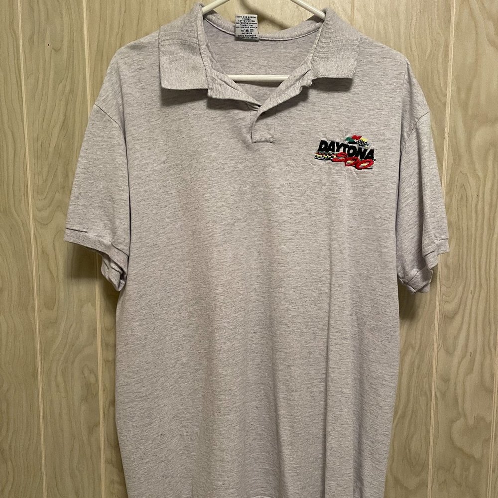 DAYTONA 500 GOLF POLO SHIRT GRAY XL